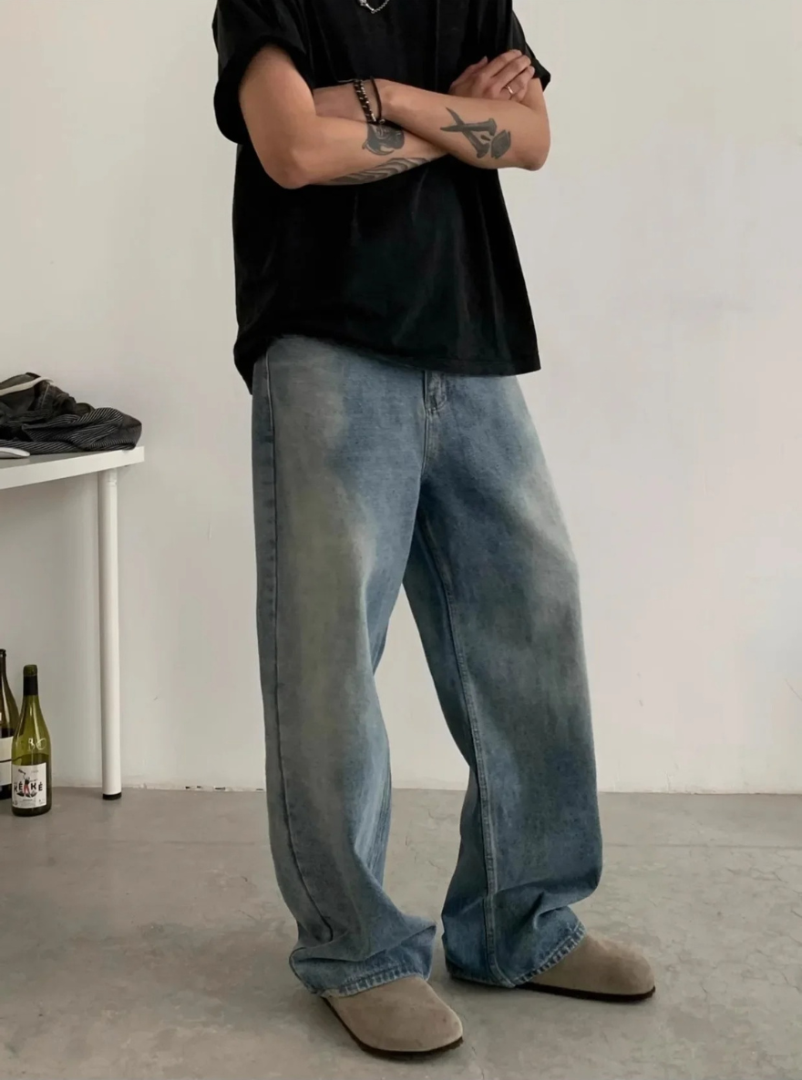 Baggy Jeans - Washed Blue