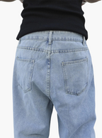 Basic Baggy Jeans - Light Blue