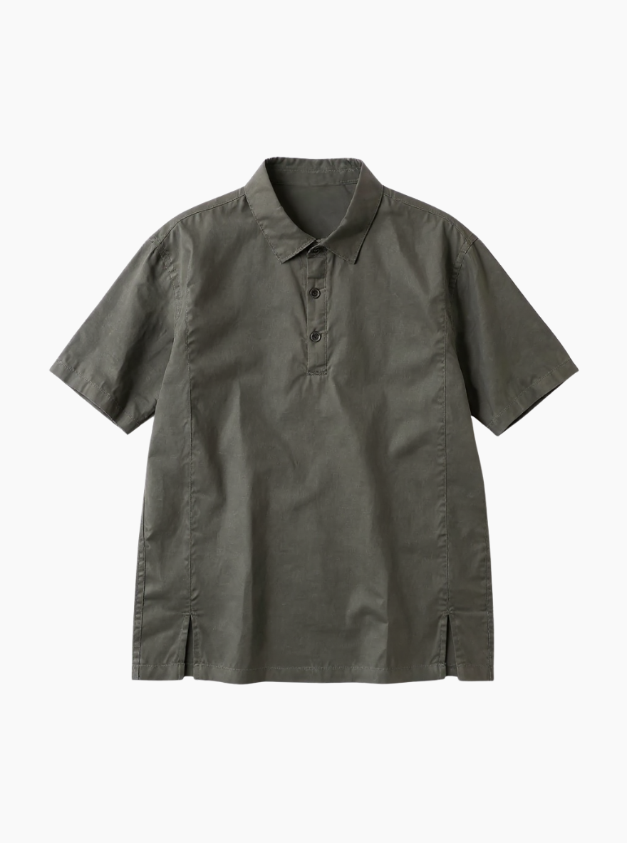 Ravello Button – Linen Polo Shirt