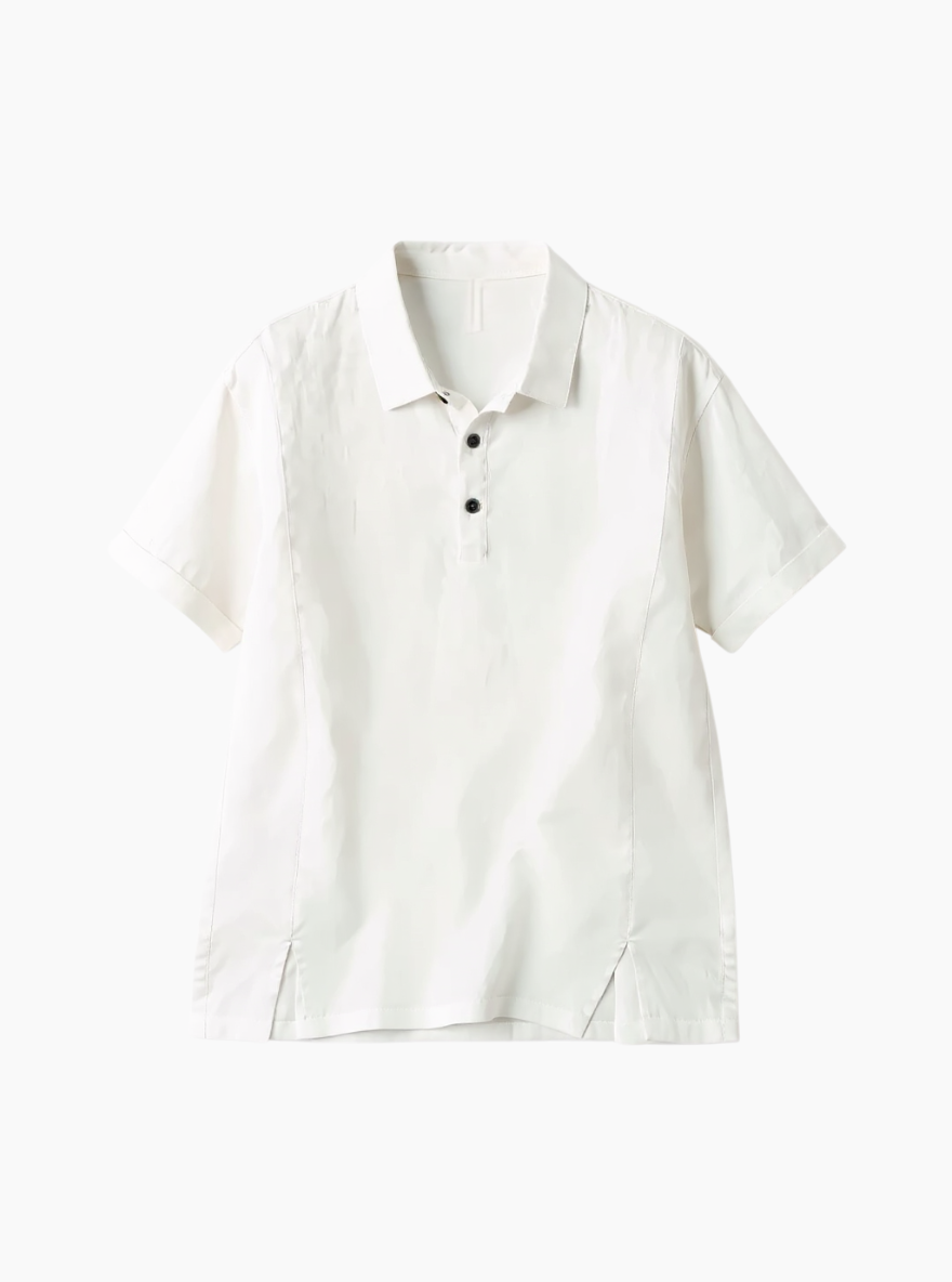 Ravello Button – Linen Polo Shirt