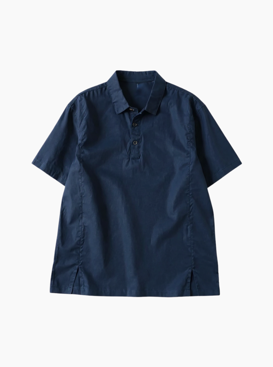 Ravello Button – Linen Polo Shirt
