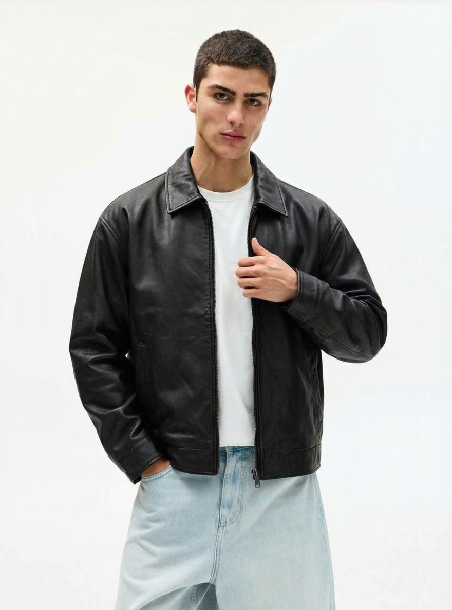 Vintage Leather Jacket Black