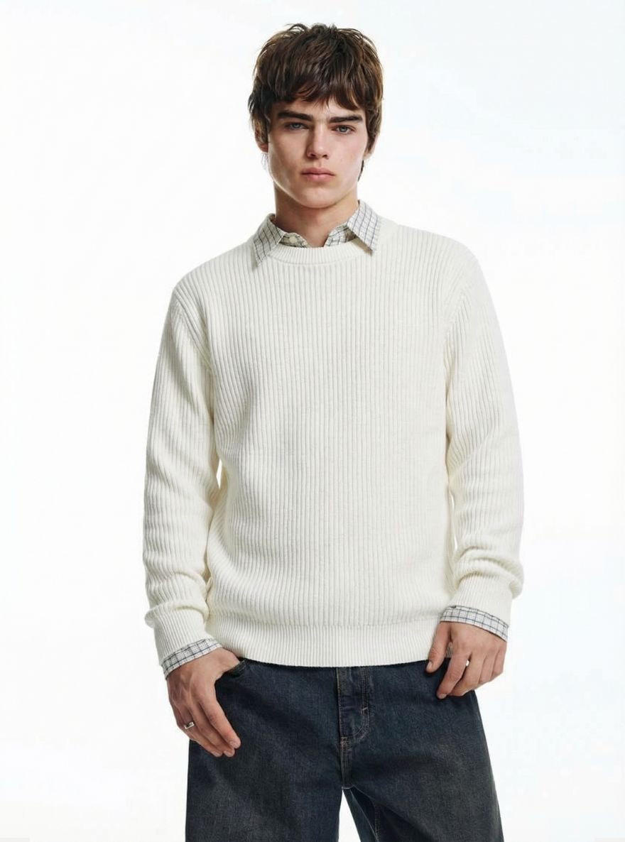 Saint-Ribbed Knited Sweatshirt