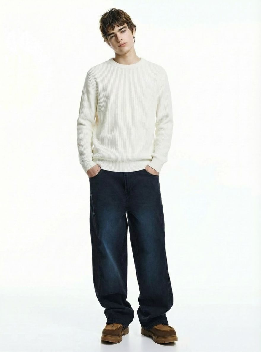 Saint-Ribbed Knited Sweatshirt