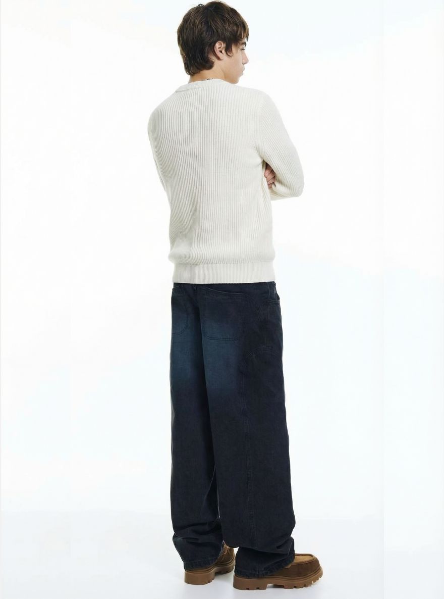 Saint-Ribbed Knited Sweatshirt