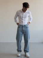 Basic Baggy Jeans - Light Blue