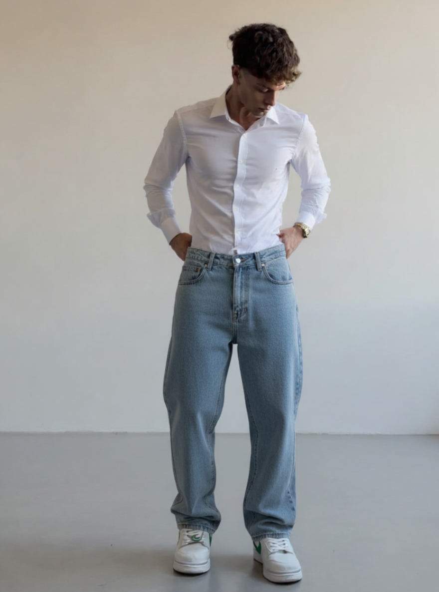 Baggy Jeans - Light Blue