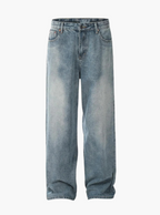 Basic Baggy Jeans - Washed Blue