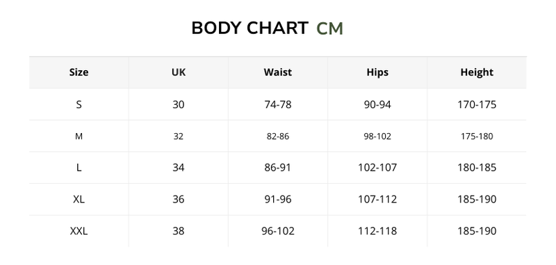 Size chart for Shadow Black - Loose fit denim