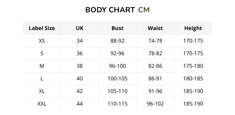 Size chart for New York - Polo Shirt