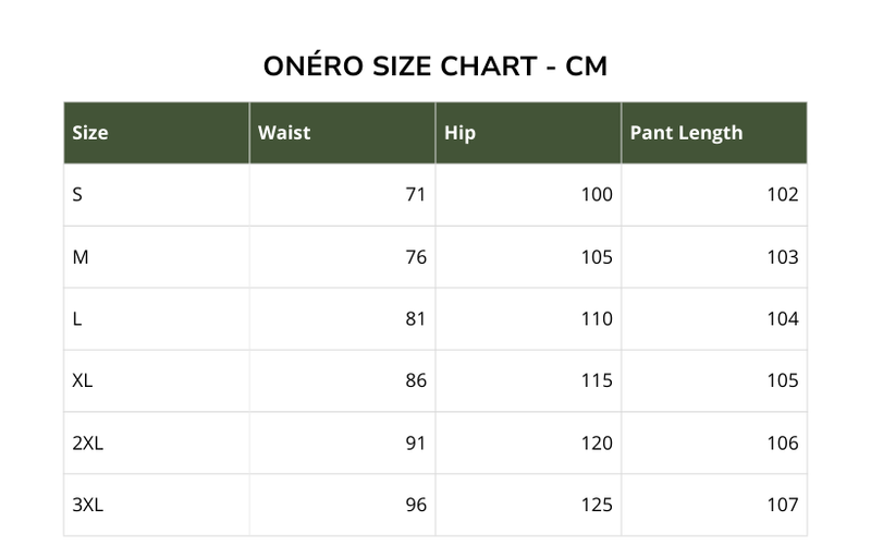 Size chart for Baggy Jeans - Light Blue